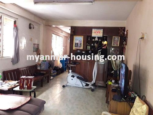 ミャンマー不動産 - 売り物件 - No.3029 - An Apartment for sale in Sanchaung Township. - View of the Living room