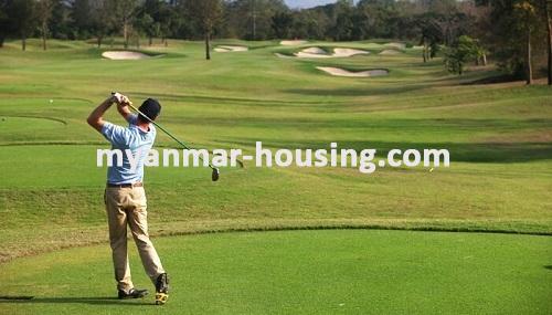 Myanmar real estate - for sale property - No.3031 - Standard decorated Condo room for sale in Star City.  - View of Golf club