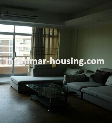 缅甸房地产 - 出售物件 - No.3034 - A Condominium apartment for sale in Star City. - View of the Living room