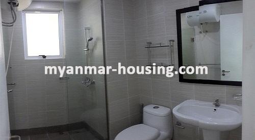 Myanmar real estate - for sale property - No.3035 - Well decorated Condominium for sale in Star City. - View of Toilet and Bathroom