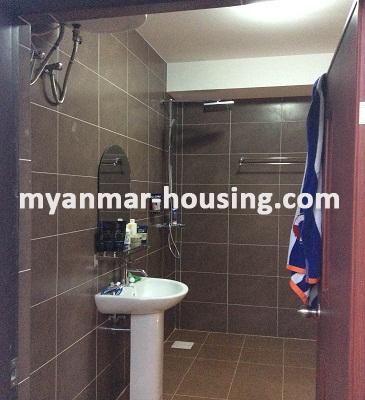 Myanmar real estate - for sale property - No.3037 -   A Good room for sale in Blossom Garden Condo. - View of the Toilet and Bathroom