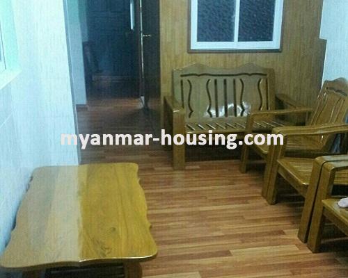 Myanmar real estate - for sale property - No.3048 -      An apartment for sale in Hlaing Township. - View of the living room