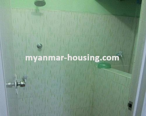 Myanmar real estate - for sale property - No.3048 -      An apartment for sale in Hlaing Township. - View  of Toilet and Bathroom