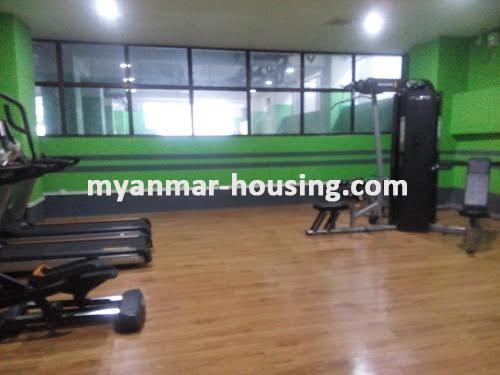 Myanmar real estate - for sale property - No.3049 - New Condo Room for sale in Yankin! - gym view
