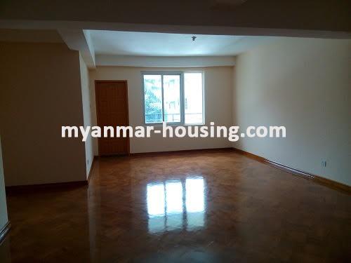 Myanmar real estate - for sale property - No.3050 - New Condo room for sale in Yankin! - living room view