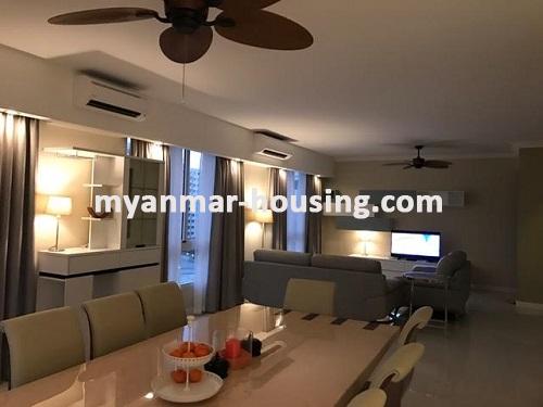 Myanmar real estate - for sale property - No.3051 - A room for sale with excellent decoration in Star City! - dinning area and living area view