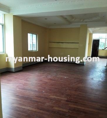 Myanmar real estate - for sale property - No.3054 - A newly built apatment room for sale in Hlaing Township - View of the Living room