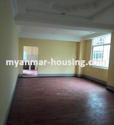 Myanmar real estate - for sale property - No.3054 - A newly built apatment room for sale in Hlaing Township - View of the living room