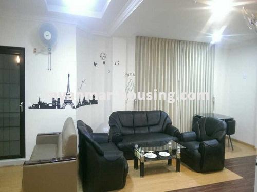 Myanmar real estate - for sale property - No.3072 -  Well decorated room for sale in Barkaya Condo, Sanchaung Township - View of the Living room