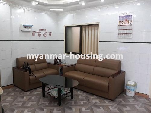 缅甸房地产 - 出售物件 - No.3073 -  Well decorated room for sale in Pazundaung Township. - View of the Living room