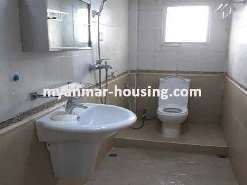 缅甸房地产 - 出售物件 - No.3073 -  Well decorated room for sale in Pazundaung Township. - View of the Toilet and Bathroom