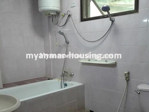 Myanmar real estate - for sale property - No.3101 - An apartment for sale in Kamaryut township.  - View of Bath room and Toilet