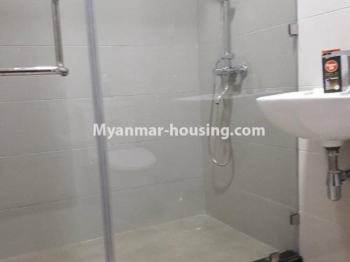 Myanmar real estate - for sale property - No.3173 - Decorated Lamin Luxury Condominium room for sale in Hlaing! - bathroom view