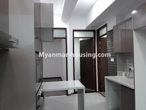 Myanmar real estate - for sale property - No.3173 - Decorated Lamin Luxury Condominium room for sale in Hlaing! - dining area view