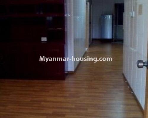 Myanmar real estate - for sale property - No.3208 - Lower floor apartment for sale in Hlaing! - living room area and corridor 