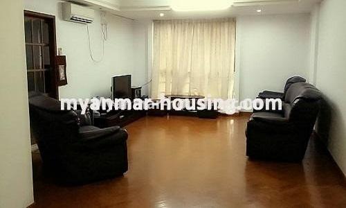 Myanmar real estate - for sale property - No.3235 - Taw Win Thiri Condominium room for sale, 9 Mile Ocean, Mayangone Township. - living room