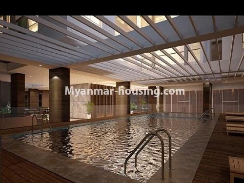 Myanmar real estate - for sale property - No.3253 - Condominium room for sale, 7  Mile, Mayangone Township - swimming pool
