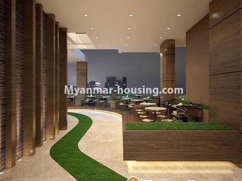 Myanmar real estate - for sale property - No.3253 - Condominium room for sale, 7  Mile, Mayangone Township - hallway