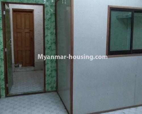 Myanmar real estate - for sale property - No.3255 - Ground floor apartment for sale in Sanchaung! - bedroom and door to kitchen