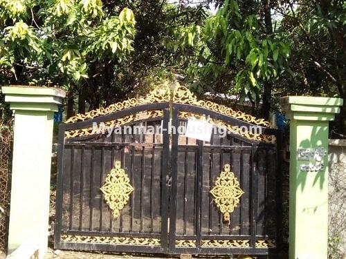 Myanmar real estate - for sale property - No.3256 - Landed house for sale in Mingalardone! - main gate
