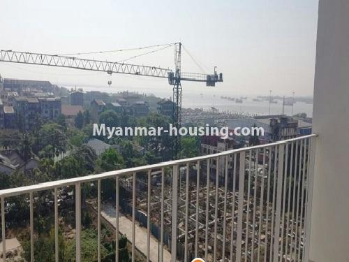 Myanmar real estate - for sale property - No.3272 - Decorated small room for sale in Downtown! - outside view from living room