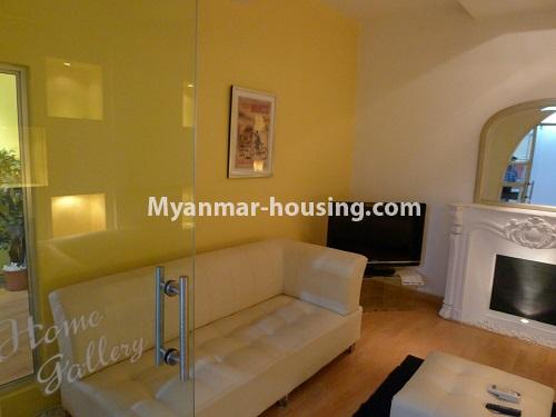 Myanmar real estate - for sale property - No.3296 - A Condominium room with full amenties for sale in Bahan! - living room
