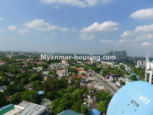 Myanmar real estate - for sale property - No.3296 - A Condominium room with full amenties for sale in Bahan! - out view from the room