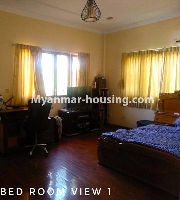 Myanmar real estate - for sale property - No.3302 - A house in a quiet and nice area for sale in Hlaing Thar Yar! - master bedroom view