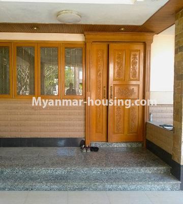 ミャンマー不動産 - 売り物件 - No.3302 - A house in a quiet and nice area for sale in Hlaing Thar Yar! - main door downstairs