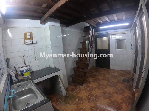 Myanmar real estate - for sale property - No.3318 - Ground floor for business option for sale in Ahlone! - kitchen and stair to upstairs