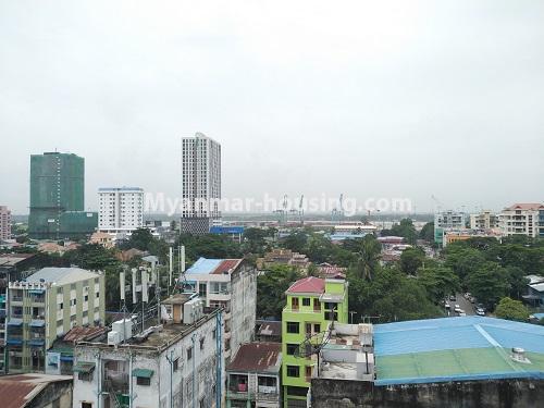 Myanmar real estate - for sale property - No.3320 - New Penthouse room for sale in Ahlone! - Asia World Port view
