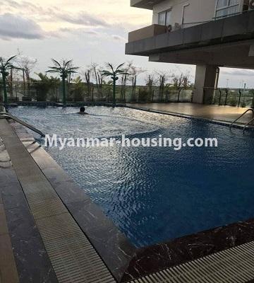 Myanmar real estate - for sale property - No.3325 - Standard River View Point Condo room for sale in Ahlone! - swimming pool 