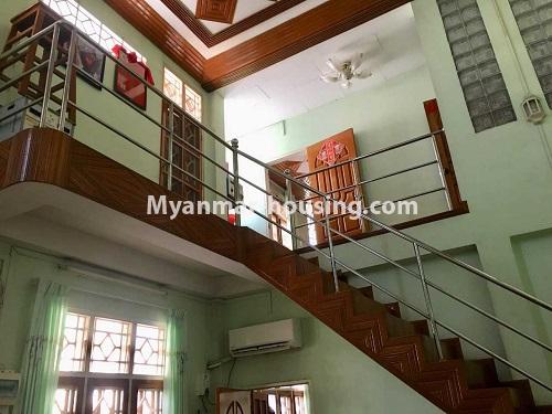ミャンマー不動産 - 売り物件 - No.3328 - Two storey landed house in quiet and peaceful area for sale in Yankin! - stair view