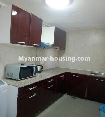 Myanmar real estate - for sale property - No.3331 - Decorated one bedroom Star City Condo room with furniture for sale in Thanlyin! - kitchen view