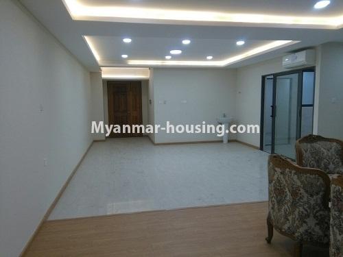 Myanmar real estate - for sale property - No.3346 - Grand Myakanthar Condominium room for sale in Hlaing! - another view of living room