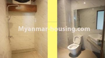 ミャンマー不動産 - 売り物件 - No.3349 - Newly Sein Lae May Yeik Thar Condominium Rooms for sale in Yakin! - master bedroom bathroom