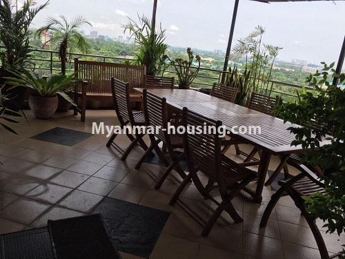 Myanmar real estate - for sale property - No.3354 - Duplex Pent House with Panoramic Yangon View for sale in 9 Mile, Mayangon! - relaxation area