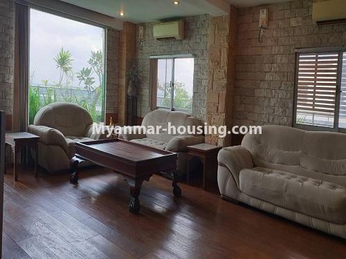 ミャンマー不動産 - 売り物件 - No.3354 - Duplex Pent House with Panoramic Yangon View for sale in 9 Mile, Mayangon! - another living room view