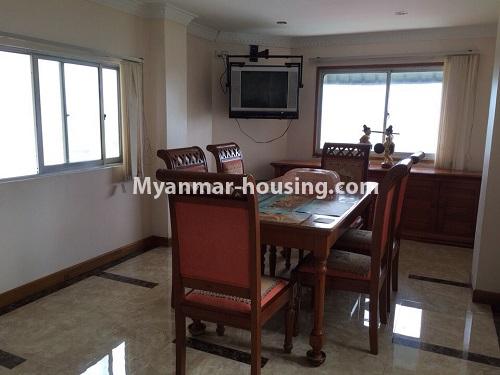 Myanmar real estate - for sale property - No.3354 - Duplex Pent House with Panoramic Yangon View for sale in 9 Mile, Mayangon! - dining area