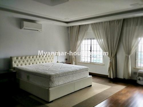 Myanmar real estate - for sale property - No.3355 - Duplex Golden Rose Condominium Penthouse for sale in Ahlone! - master bedroom view