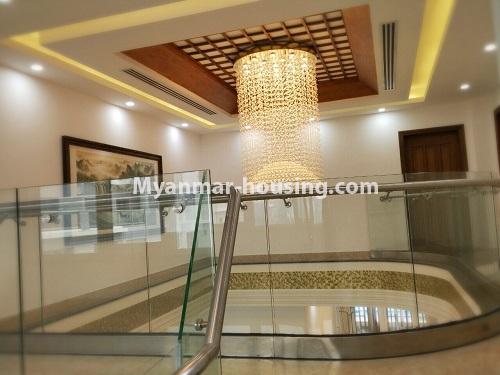 Myanmar real estate - for sale property - No.3355 - Duplex Golden Rose Condominium Penthouse for sale in Ahlone! - upstairs view