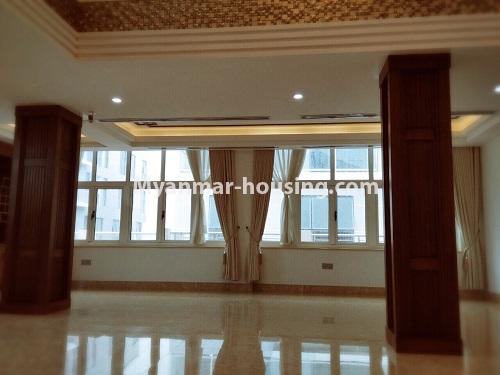 Myanmar real estate - for sale property - No.3355 - Duplex Golden Rose Condominium Penthouse for sale in Ahlone! - upstairs space view