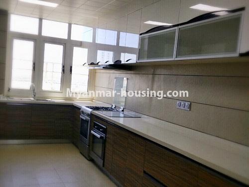 Myanmar real estate - for sale property - No.3355 - Duplex Golden Rose Condominium Penthouse for sale in Ahlone! - kitchen view