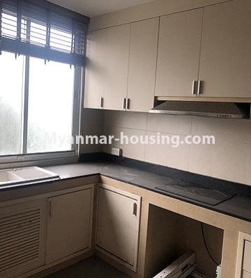 Myanmar real estate - for sale property - No.3357 - Decorated Golden Rose condominium room for sale in Ahlone! - kitchen view