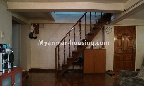 Myanmar real estate - for sale property - No.3366 - Hong Kong Type Apartment for sale in front of the Aung San Stadium, Mingalar Taung Nyunt! - stair to upstairs