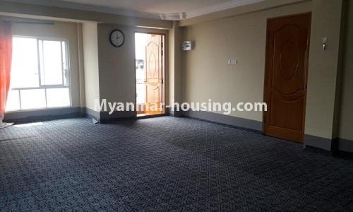 Myanmar real estate - for sale property - No.3367 - Newly built mini condominium room for sale in Hlaing! - living room view