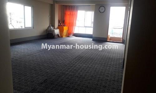 Myanmar real estate - for sale property - No.3367 - Newly built mini condominium room for sale in Hlaing! - nother view of living room