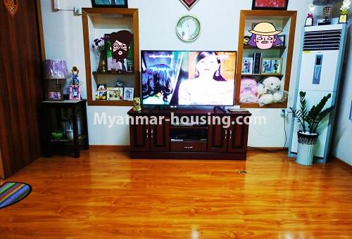 缅甸房地产 - 出售物件 - No.3375 - Landed house for sale near Kyauk  Kone Traffic Point, Yankin! - another view of living room