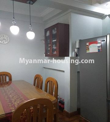 缅甸房地产 - 出售物件 - No.3382 - Apartment for sale in Kha Paung Housing, Hlaing! - dining area view