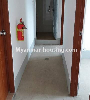 Myanmar real estate - for sale property - No.3387 - Two bedroom condominium room for sale in Botahtaung Time Square! - corridor view